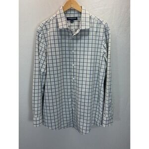 Mizzen + Main Shirt Mens L Multicolor Leeward Trim Fit Performance Plaid Office
